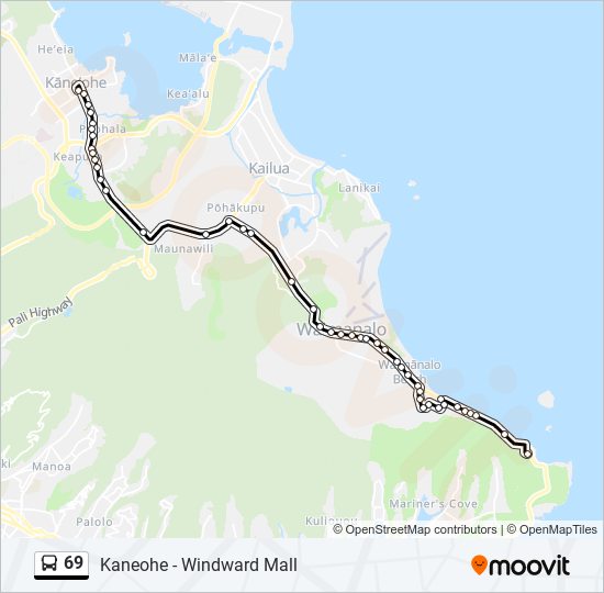 Mapa de 69 de autobús