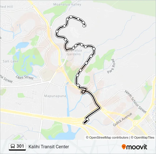 301 Bus Line Map