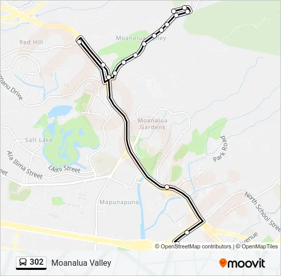 302 Bus Line Map