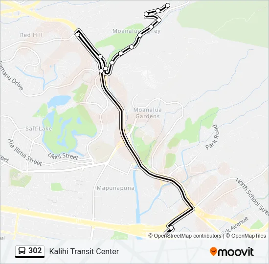 302 Bus Line Map
