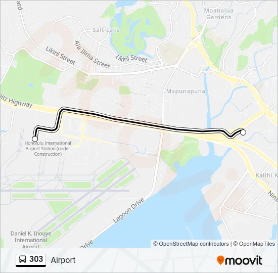 303 Bus Line Map