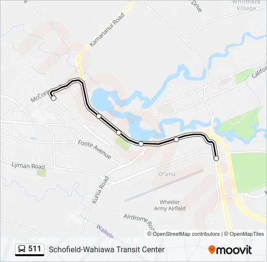 511 Bus Line Map