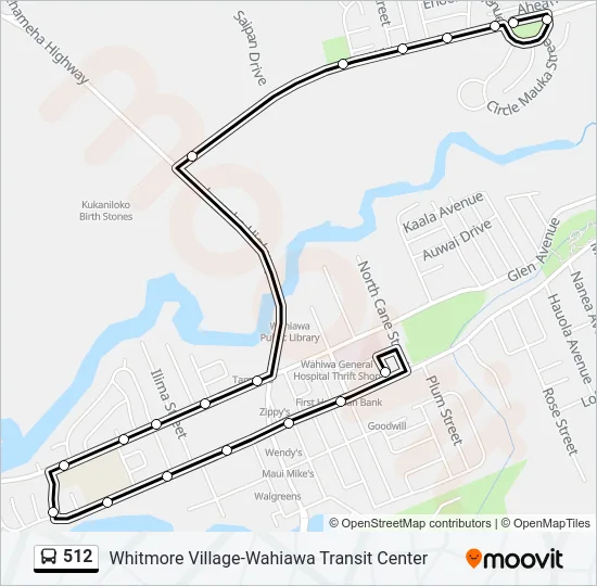 512 Bus Line Map