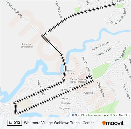 512 Bus Line Map