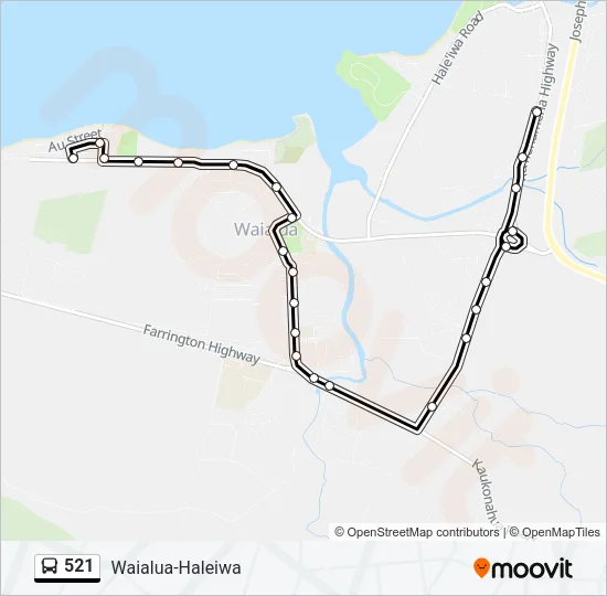 521 Bus Line Map