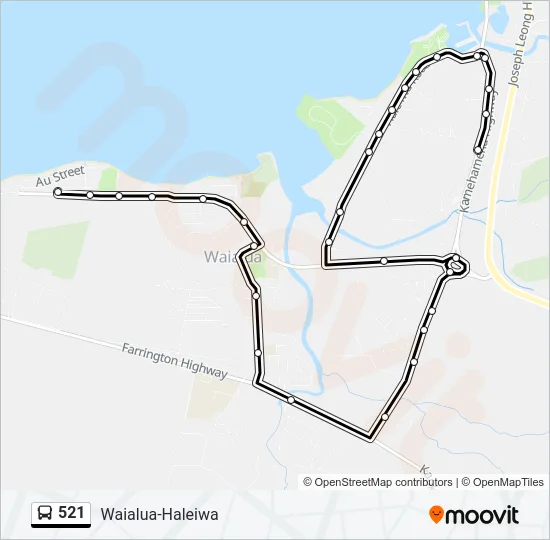 521 Bus Line Map
