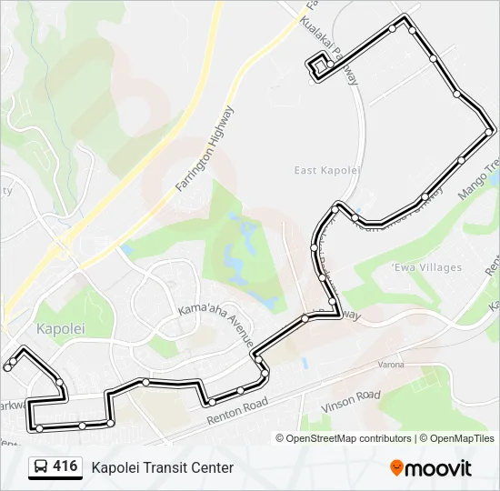 416 Bus Line Map