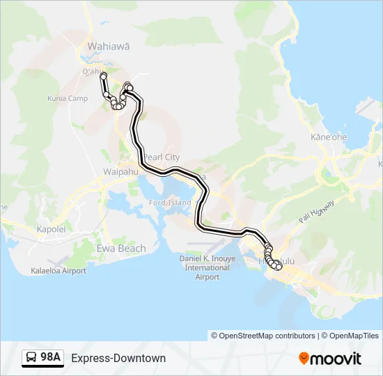 98A Bus Line Map