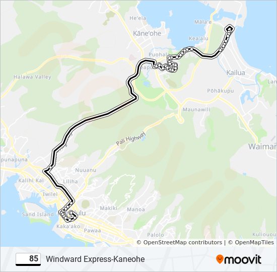 85 bus Line Map