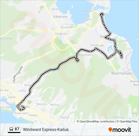 87 Bus Line Map
