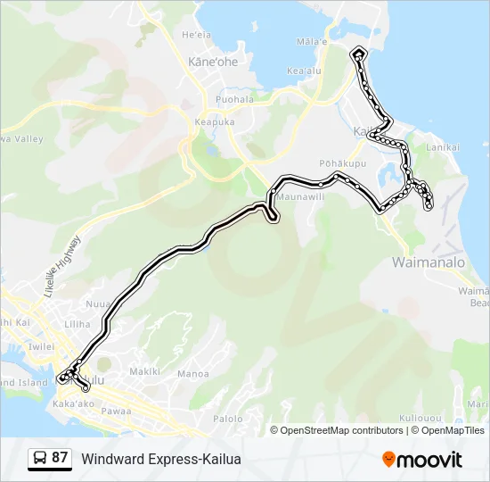 87 Bus Line Map