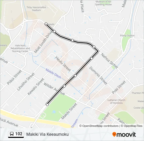 102 Bus Line Map