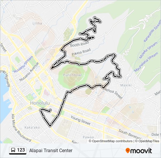 123 bus Line Map