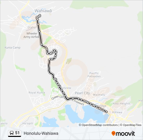 51 bus Line Map