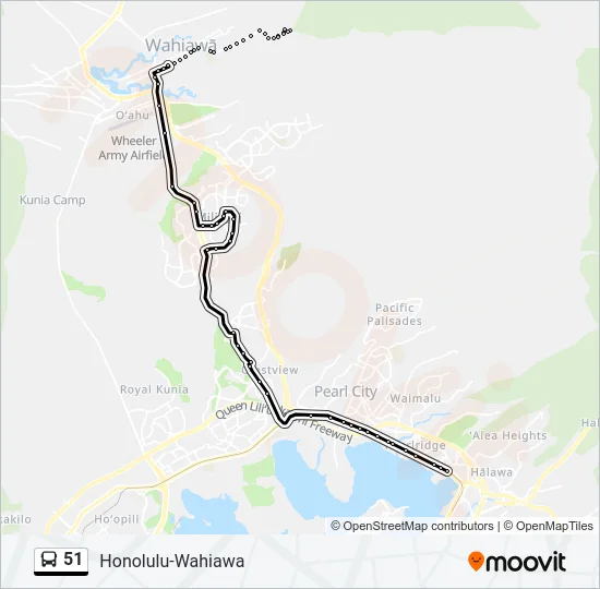 51 Bus Line Map