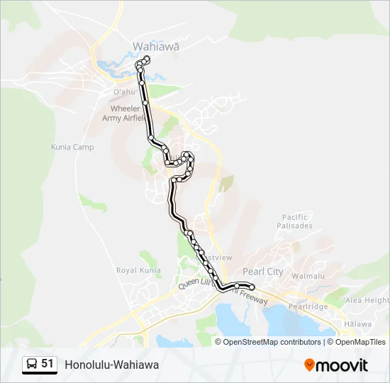 51 Bus Line Map