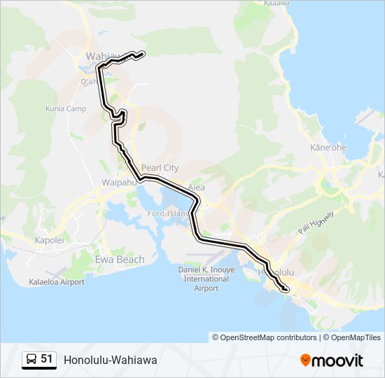 51 Route: Schedules, Stops & Maps - Honolulu - Ala Moana Center (Updated)