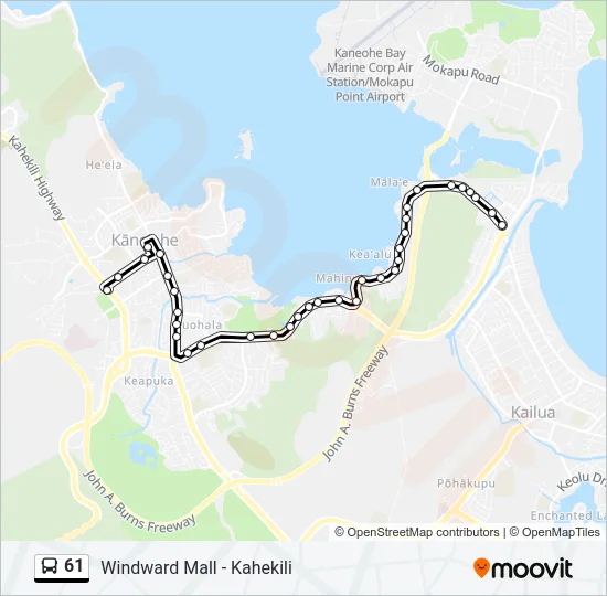 61 Bus Line Map