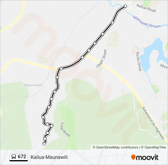 672 Bus Line Map