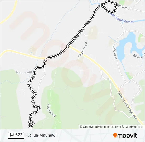 672 Bus Line Map