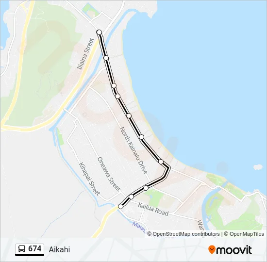 674 Bus Line Map