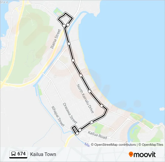 674 Bus Line Map