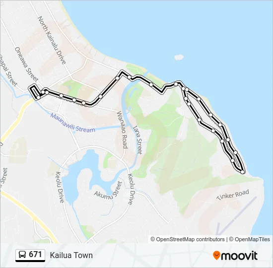 671 Bus Line Map