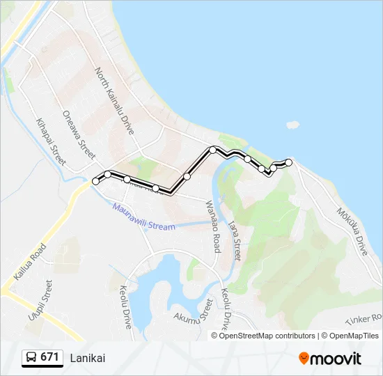 671 Bus Line Map