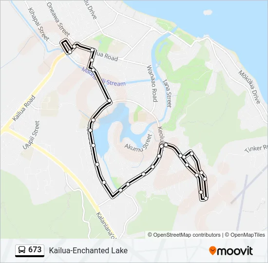 673 Bus Line Map