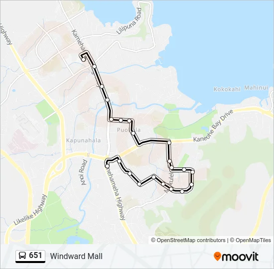 651 Bus Line Map