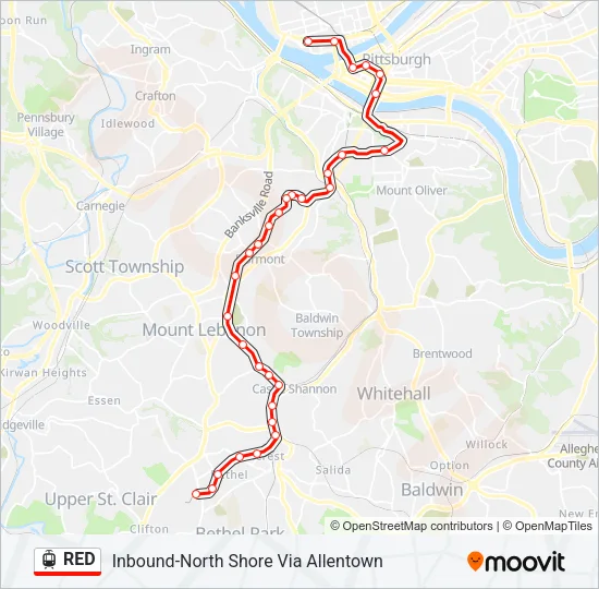 RED Light Rail Line Map
