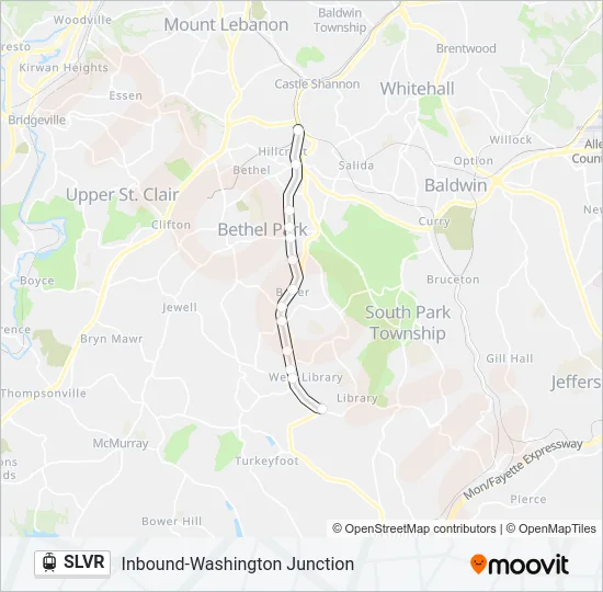 SLVR Light Rail Line Map