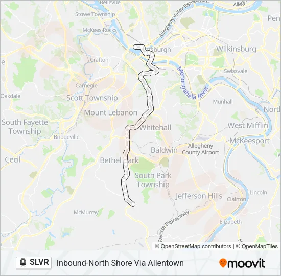 SLVR Light Rail Line Map
