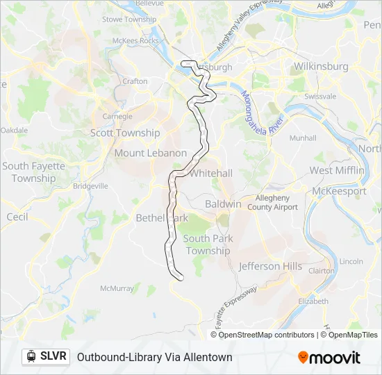 SLVR Light Rail Line Map
