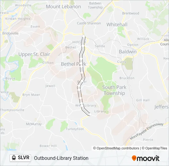 SLVR Light Rail Line Map
