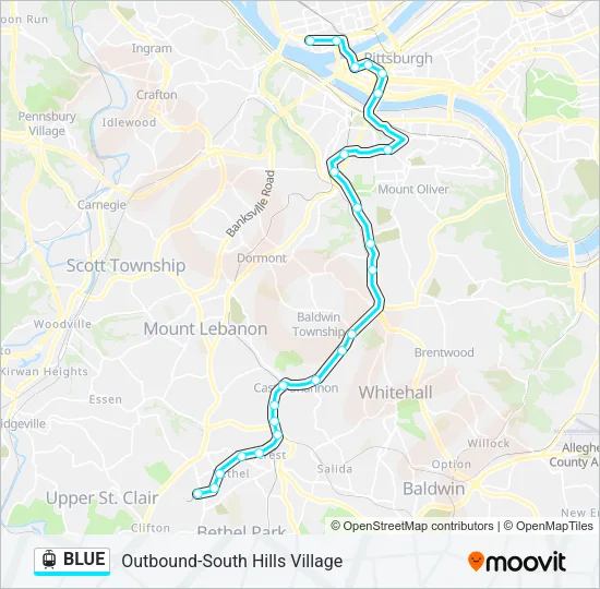 BLUE Light Rail Line Map