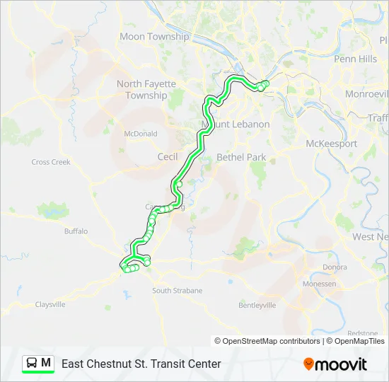 M Bus Line Map