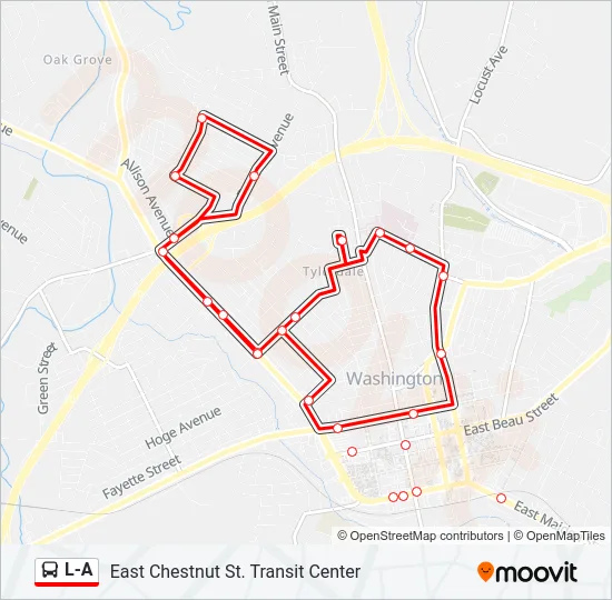 L-A Bus Line Map