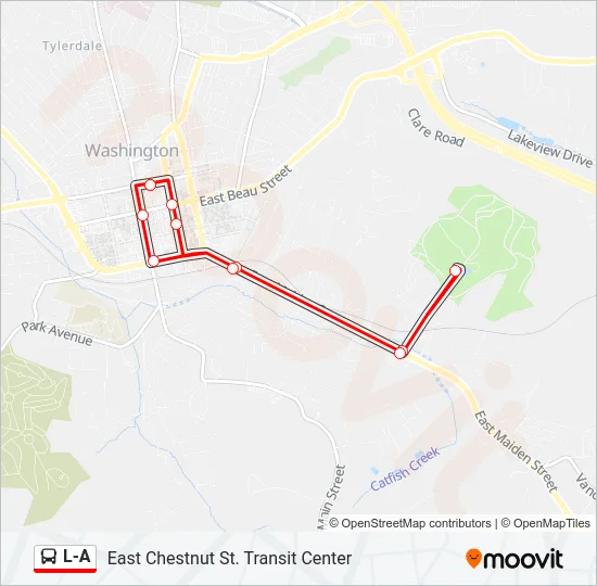 L-A Bus Line Map