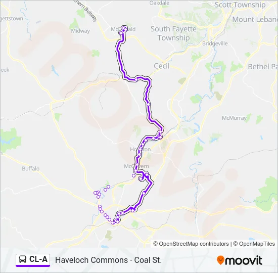 CL-A Bus Line Map