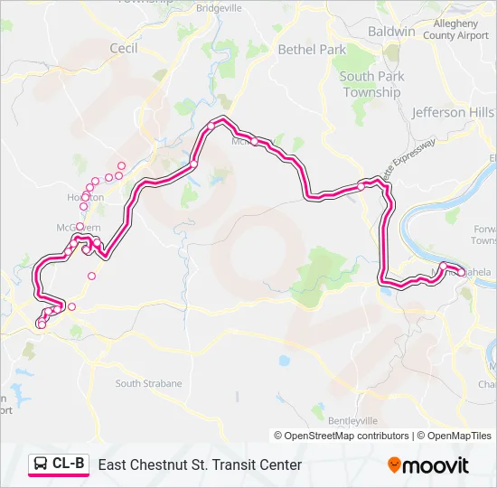 CL-B Bus Line Map