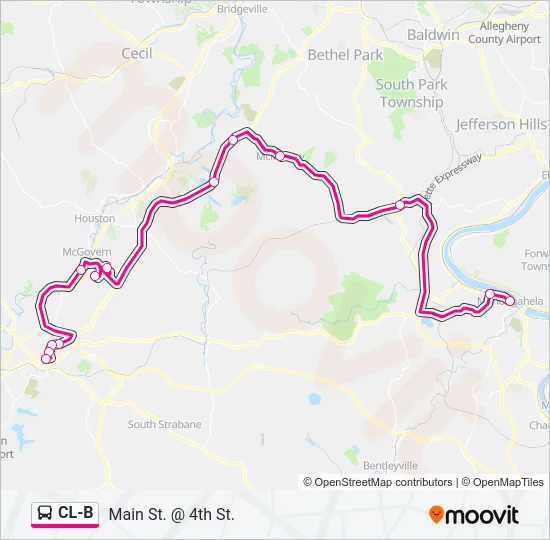 CL-B Bus Line Map