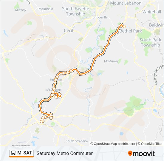 M-SAT Bus Line Map