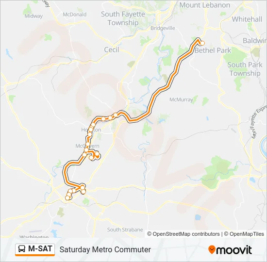 M-SAT Bus Line Map