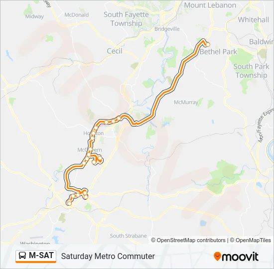 M-SAT Bus Line Map