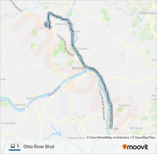 1 Bus Line Map