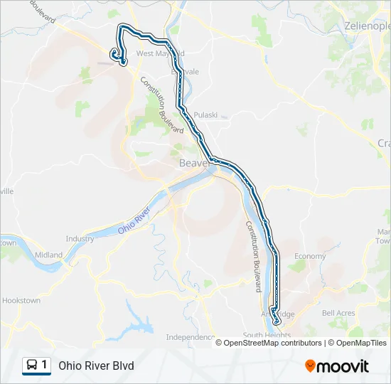 1 Bus Line Map