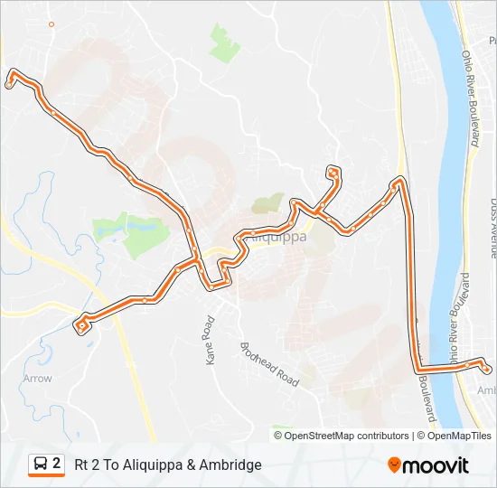 2 Bus Line Map
