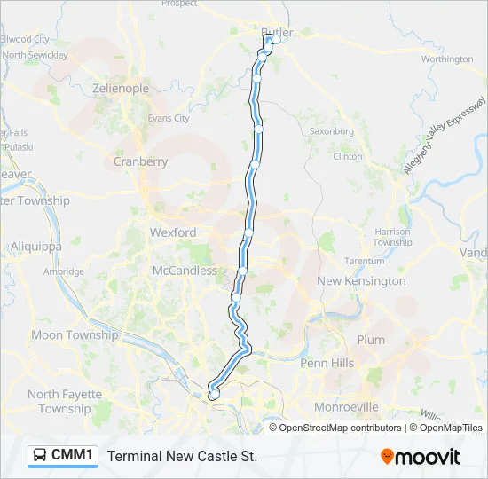 CMM1 Bus Line Map