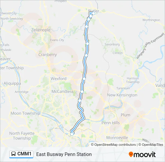 CMM1 Bus Line Map